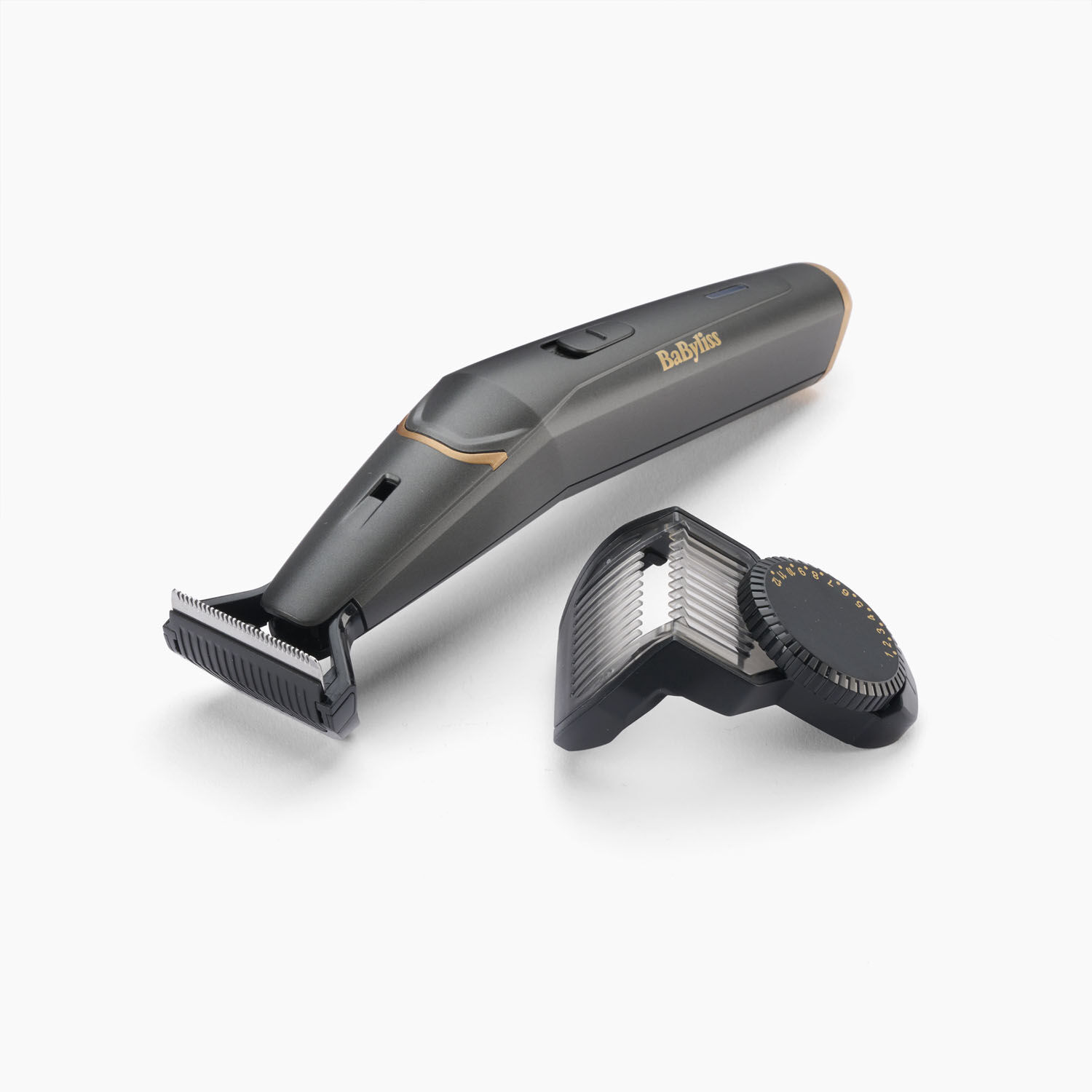 Graphite Precision Beard Trimmer and comb guide